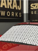 Resim SZR GARAJ LOUIS V DESEN BEYAZ ÜSTÜ SİYAH BÜYÜK HAVLU 