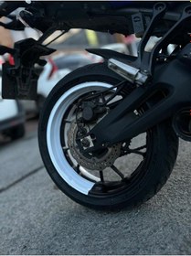 Resim Mt07-600rr-r1 Ön 120 Arka 180 Ebat Uyumlu Beyaz Yarım Jant Şeridi Sticker Çok Renkli 