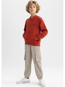 Resim Defacto Erkek Çocuk Kargo Jogger Paça Paraşüt Pantolon B2589a823aubg403 Bej 