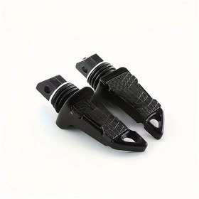 Resim Hightower Siyah Evrensel Motosiklet Arka Ayak Pedalları Alüminyum Dayanıklı Kaymaz 