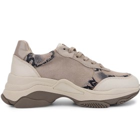 Resim Tamer Tanca Kadın Hakiki Deri Bej Süet Sneakers & Spor Ayakkabı 