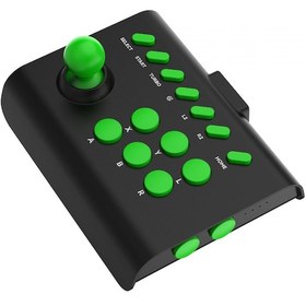 Resim Arcade Rocker Oyun Joystick Retro Arcade Oyun Konsolu Rocker Akıllı Telefonlar Için Siyah Yeşil 