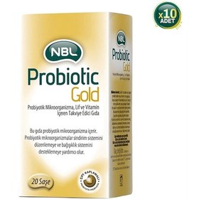 Resim Nbl Probiotic Gold 20 Stick Saşe 10 Adet 