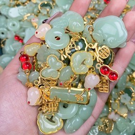 Resim 66 Parça DIY Takı Aksesuarları Karışık Alaşım Bileklik Süsleri ve El Yapımı Örgü Kolye Pandantifler 