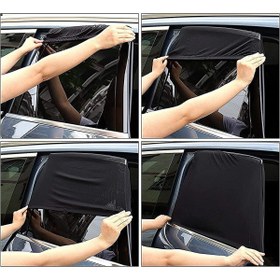 Resim baffhome Araba Yan Cam Filmi Perdesi Oto Cam Güneşlik Araç Cam Güneşliği Bebek Perdesi 