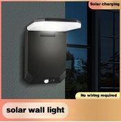 Resim Gaojunshop01 Sku92 1 Adet Güneş Enerjili Hareket Sensörlü 120 Açılı Bahçe Güvenlik Duvar Lambası 
