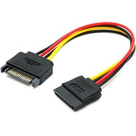Resim Sata 15 Pin Dişi Erkek Uzatma Kablosu Sata Hdd Güç Kablosu 30 Cm 