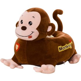 Resim Suntek Karikatür Hayvan Çocuk Koltuğu Kahve-maymun Ride Kahve Maymun Ride 