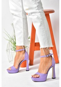 Resim Eflatun Platform Kalın Topuklu Kadın Ayakkabı K404580109 Eflatun 