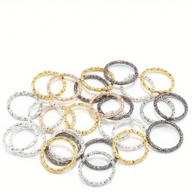 Resim 100 adet Elektro Kaplama Basınçlı Atlama Halkaları Tek Döngü Kapalı Bağlantı Elemanı DIY Bilezikler Kolyeler Takı Yapım Malzemeleri için 