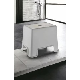 Resim Çelik Ayna CLK128 Lüx Çok Amaçlı Plastik Banyo Taburesi Beyaz 
