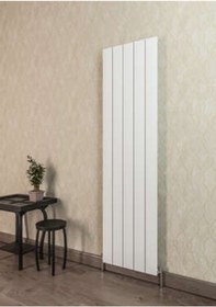 Resim Warma Drama Dikey Alüminyum Radyatör 470x1800 Pütürlü Beyaz Ral 9016 