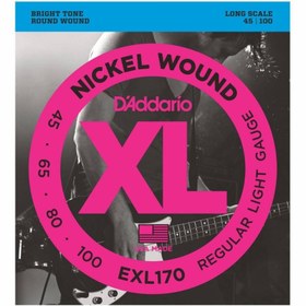 Resim D'Addario EXL170 Long Scale Bas Gitar Teli (45-100) 