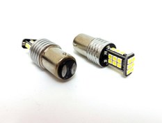 Resim FEMEX P21W Non-Direction 1157 Çift Duy 3030 Chip 24smd Beyaz Led Ampul 