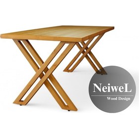 Resim Neiwel Tia Doğal Ahşap Mutfak Ve Yemek Masası-120-240 Açık Ceviz 