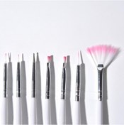 Resim Kads 7 Adet Tırnak Fırçası Seti Beyaz Renk Astar Tırnak Süsleyen Degrade Çizim Kalemi Fransız Tırnak Tasarımı İçin 