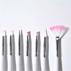 Resim Kads 7 Adet Tırnak Fırçası Seti Beyaz Renk Astar Tırnak Süsleyen Degrade Çizim Kalemi Fransız Tırnak Tasarımı İçin 