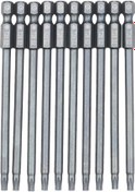 Resim Kosona 10'lu Torx Uç Takımı S2 Çelik - 100mm Uzunluk, Manyetik, Darbeye Dayanıklı, T6-t40 Aralığı, Pneumatik/vidalama Makinaları İçin 