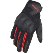 Resim Scoyco Mc 58 Yazlık Korumalı Motosiklet Eldiveni Siyah-Kırmızı (EN13594) 