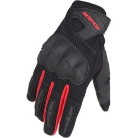 Resim Scoyco Mc 58 Yazlık Korumalı Motosiklet Eldiveni Siyah-Kırmızı (EN13594) 