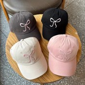 Resim Kore İns Tarzı Kadınlar İçin Kurdeleli Beyzbol Şapkası, Sevimli ve Romantik Pembe Şapka, Moda ve Çok Yönlü Yumuşak Üst Kova Şapka, Tüm Dört Mevsim İçin Uygun 