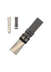 Resim 22 Mm Dikişli Dekor Deri Saat Kayışı - Stucco Bej 