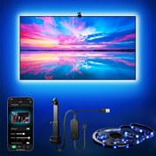 Resim 1 adet TV Işık Şeridi AR Sensörü ile, Ekran Ortam Aydınlatması ile Senkronize, Müzik Uygulamaları ile Uyumlu, USB Bağlantı Noktası, TV'ler, Monitörler, Oyun Odaları, Yatak Odaları ve Oturma Odaları için Uygun, LED TV Işığı 