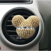 Resim Oto Aksesuarcım Kristal Taşlı Panda Havalandırma Klips Oto Kokusu Altın 