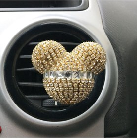 Resim Oto Aksesuarcım Kristal Taşlı Panda Havalandırma Klips Oto Kokusu Altın 