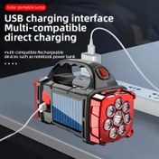 Resim Güneş Enerjili LED Fener | USB Şarj Edilebilir | Güç Bankası ve Acil Aydınlatma ile Çok Fonksiyonlu Dış Mekan Feneri | Dayanıklı ABS Malzeme | Taşınabilir, Kırmızı Vurgu Işığı | Kamp ve Macera için İdeal, Açık Hava Aydınlatması | Taktiksel El Feneri | Çok Fonksiyonlu Alet, Şarj Edilebilir El Feneri 