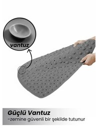 Resim Pearlette Kaydırmaz Duş&banyo Matı / Üçgen Duşakabin Ve Küvet Paspası Antrasit-gri 