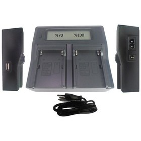 Resim Digital Power Panasonic İkili Dijital Şarj Cihazı + Araç Şarj Adaptörü 