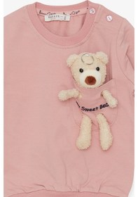 Resim Breeze Kız Çocuk Sweatshirt Ayıcık Aksesuarlı 1.5-5 Yaş, Somon (556838394) Çok Renkli 
