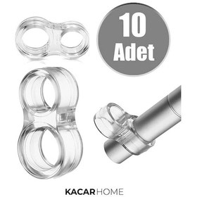 Resim 10 Adet Şeffaf Silikon Kapı Kolu Tamponu Kapı Pencere Kolu Stoperi Kapı Pencere Durdurucu 