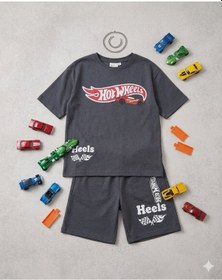 Resim Cg Kids Hot Wheells Erkek Çocuk Tshirt&şort Alt Üst Takım Sırt Baskı Detaylı Gri 