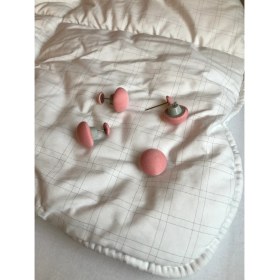 Resim Mantar Şekilli Yorgan, Nevresim Sabitleme Klipsi Pembe Renk 