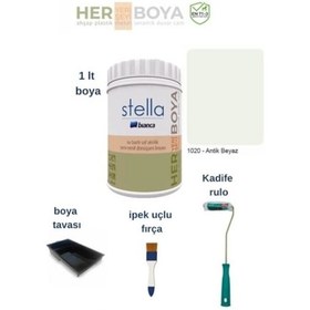 Resim Bianca Stella Boya Seti Boya + Kadife Rulo + İpek Fırça + Boya Kabı 