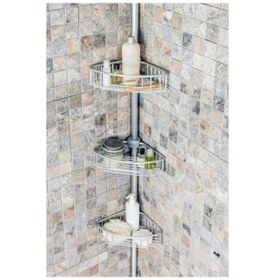 Resim Primanova N40 Alüminyum Yaylı Banyo Köşe Rafı Paloma (493301450) 