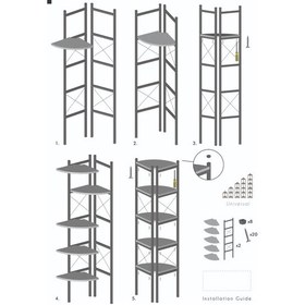 Resim Çiçeklik Kitaplık 6 Raflı Ceviz Diğer 