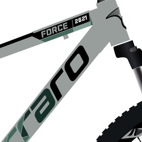 Resim CARRARO FORCE 620 26 DAĞ BİSİKLETİ 381H 21-V HD MAT GRİ-YEŞİL-SİYAH 