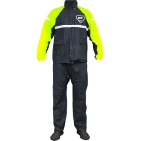 Resim Forte Gt 1133 Pvc Reflektörlü Yağmurluk Alt-Üst Takım Siyah Sarı 