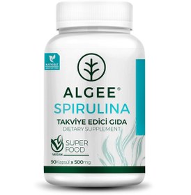Resim Spirulina Kapsül 500mg | 90 Adet | Pratik Ambalaj – Vegan Takviye | ALGEE® 