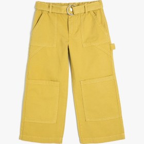 Resim Koton Kemerli Kot Pantolon Bol Paça Kargo Cepli Pamuklu Haki 4skg40086ad Haki 