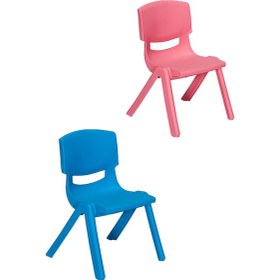 Resim Junior 2 Adet Kreş Anaokulu Çocuk Sandalyesi Sert Plastik- Mavi/p 