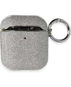 Resim İlkyaz Fashion Apple Airpods 2 (2.nesil) Spell Simli Kılıf - Gümüş 
