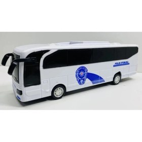 Resim Shem Otobüs Oyuncak Polis 155 Otobüsü 23 cm Sürtmeli 