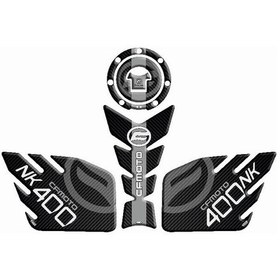 Resim GOGO TANK PAD 002 SİYAH-GRİ ÇİZGİLİ CFMOTO 400 NK 