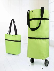 Resim Renetic KARIŞIK RENK Katlanabilir Alışveriş Arabası Tekerlekli Büyük Çanta Market ARABASI 