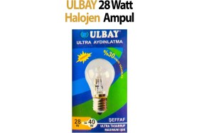 Resim Ulbay Halojen Ampul 28 Watt 