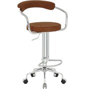 Resim NESSA TEKERLEKLİ BAR SANDALYESİ Kiremit 